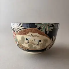 6 抹茶碗　鶴　松　亀甲　蛤　陶器　茶道具のサムネイル