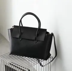MILLELA FIRENZE 本革 フラップトートバッグ A4 2WAY 黒 - メルカリ
