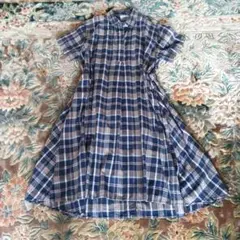 美品】DAKS チェック柄 半袖シャツワンピース - メルカリ