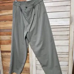 ZARA リラックス ワイドパンツ メンズ ウエストゴム レーヨン混 XLルーズ