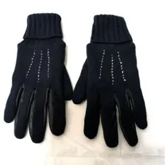 ウールとレザーの冬用手袋