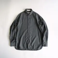 ペリーエリス　90s 長袖ストライプシャツ　チャコール　M ゆるだぼ　古着