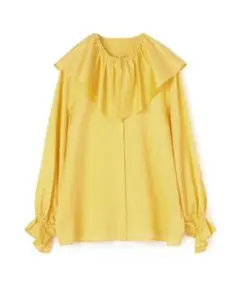 トゥモローランド　コットンシルクサテン ラッフルカラーブラウス ¥29700
