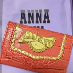 ANNA SUI キーケース レッド クロコ型押し リボンのサムネイル