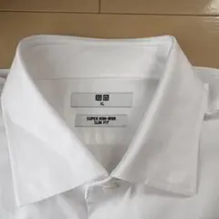 ユニクロ　スーパーノンアイロン スリムフィット 白シャツ XL