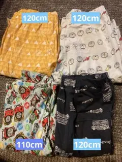 ユニクロステテコ120、車半ズボン120、トーマス長ズボン110