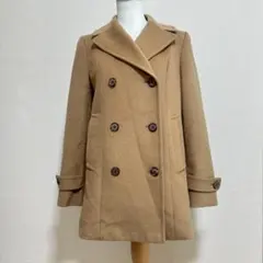 OLD ENGLAND アンゴラ混 Pコート キャメル 上品 ダブルボタンのサムネイル