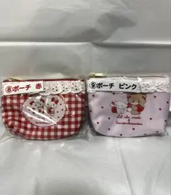 サンリオ mikkoポーチ 赤 ピンク 2個セット
