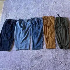 GU ・ユニクロ・グローバルワークキッズパンツ 140サイズ 5枚セット