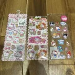 ウォーターインシール　マシュマロシール　ぷくっとシール3点　サンリオ　キティ