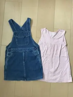 【無印•美品】デニムワンピ+チュニックセット