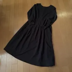 ブラウン　長袖 ワンピース