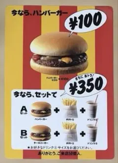 昭和レトロ ドムドムハンバーガー メニュー表＆世界の時間マップ