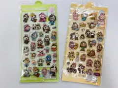 3D立体ぷくぷくシール ウォーターシール 2枚セット ラブブシール