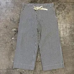 BEAMS BOY ビームスボーイ ヒッコリー ワイドパンツ F