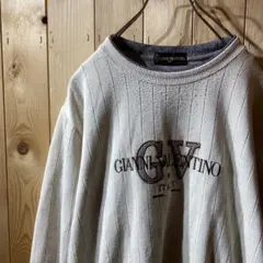 ss4114 GIANNI VALENTINO ロゴ トレーナー ベージュ Lのサムネイル