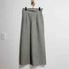 イネド　INED ロングタイトスカート　グレー　チェック　綺麗めのサムネイル
