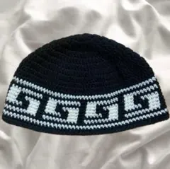 ハンドメイド クラッシャーハット クロシェハット ビーニー ニット帽のサムネイル
