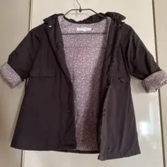 タルティーヌエショコラ ブラウン 中綿コート 花柄裏地