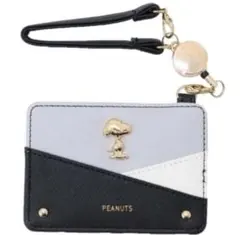 SNOOPY/シングルパスケース(ブラック)111099