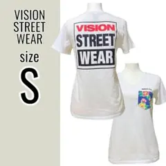 ヴィジョンストリートウェア Tシャツ（S）バックプリント ロゴ ハワイアン 刺繍