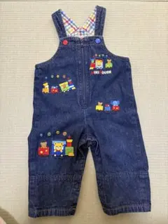 MIKI HOUSEデニムオーバーオール　80㎝