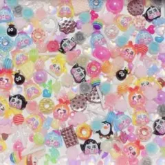 ネイルパーツまとめ売り　50個以上　スイーツ　星　ハート　アイスクリーム