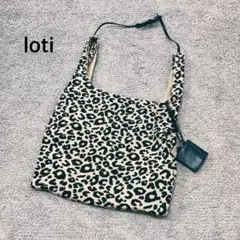【loti】コインケース付き トートバック レオパード