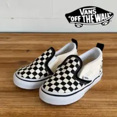 VANS チェッカーパターン キッズスリッポン　15㎝
