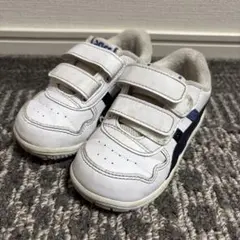 asics ベルクロ スニーカー ホワイト/ネイビー
