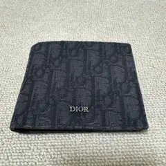 Dior オブリーク　二つ折り財布 ブラック