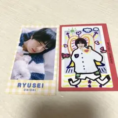 なにわ男子 大西流星 寝顔&寝相カード 手書きデコフォトカード 厚紙