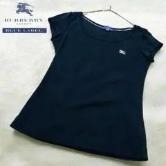 美品 バーバリーブルーレーベル ノバチェック Tシャツ フレンチスリーブ M