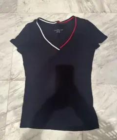 TOMMY HILFIGER ネイビー Vネック Tシャツ XS