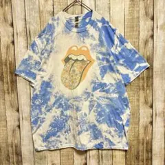 g37 ギルダン Rolling Stones 花柄ロゴ タイダイTシャツ 3L