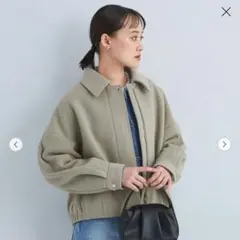 グリーンレーベルリラクシング　ジャージーフォルムジップブルゾン