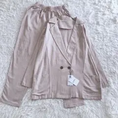 GRL グレイル 綿100% リネンライク セットアップ ジャケット＆パンツ M