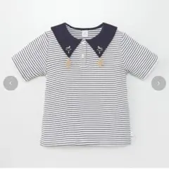 コトリcottoli   タッセル襟付き　木馬　ボーダー