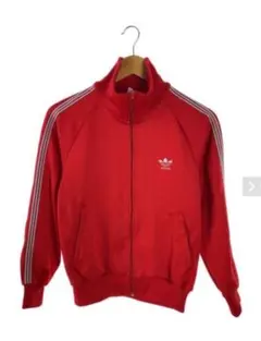 adidas ジップアップジャージ レッド 3ストライプ