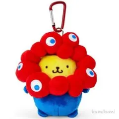 新品タグ付き ポムポムプリン ミャクミャク なりきり カラビナ サンリオ 赤