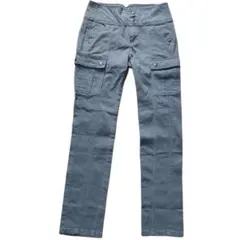 F246　韓国風  ハイウエスト スキニー綿パン 美脚 脚長   Vカット