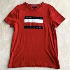 TOMMY HILFIGER ロゴ Tシャツ Lサイズ　レッド