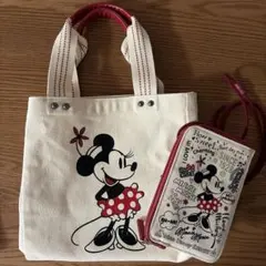ミニーマウス トートバッグとスマホショルダーセット