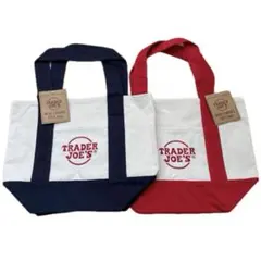 Trader Joe's ミニキャンバストートバッグ 2色セット