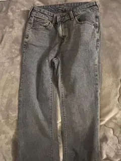 GU グレー ストレートデニム S