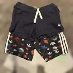 Adidas 半ズボン ネイビー柄 100cm~ ３枚セット