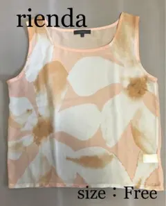rienda (リエンダ) 花柄 タンクトップ オレンジ フリーサイズのサムネイル