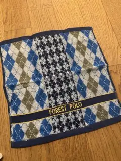 FOREST POLO タオルハンカチ アーガイル柄　新品！のサムネイル