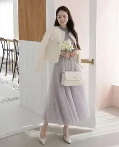 メゾンドライラ ノーカラーフリンジジャケット