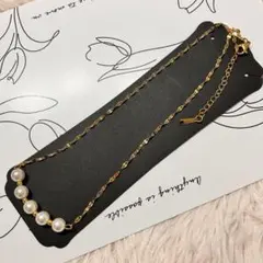 ネックレス　k18 サージカルステンレス　パール　ゴールド　フォーマル　金